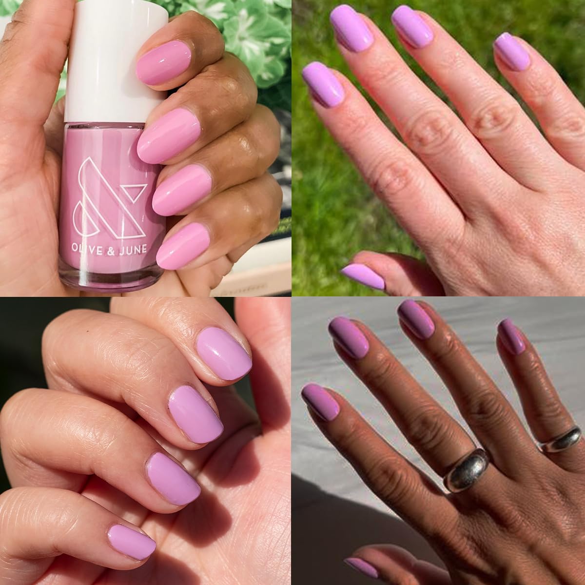 Olive & June Long Lasting Nail Polish | Gel-Like Finish No Lamp Needed | Lasts up to 10 days | Salon-Quality Color at Home | 15-Free, Vegan & Cruelty-Free Chip-Resistant Shine | Fierce & Loving Lilac