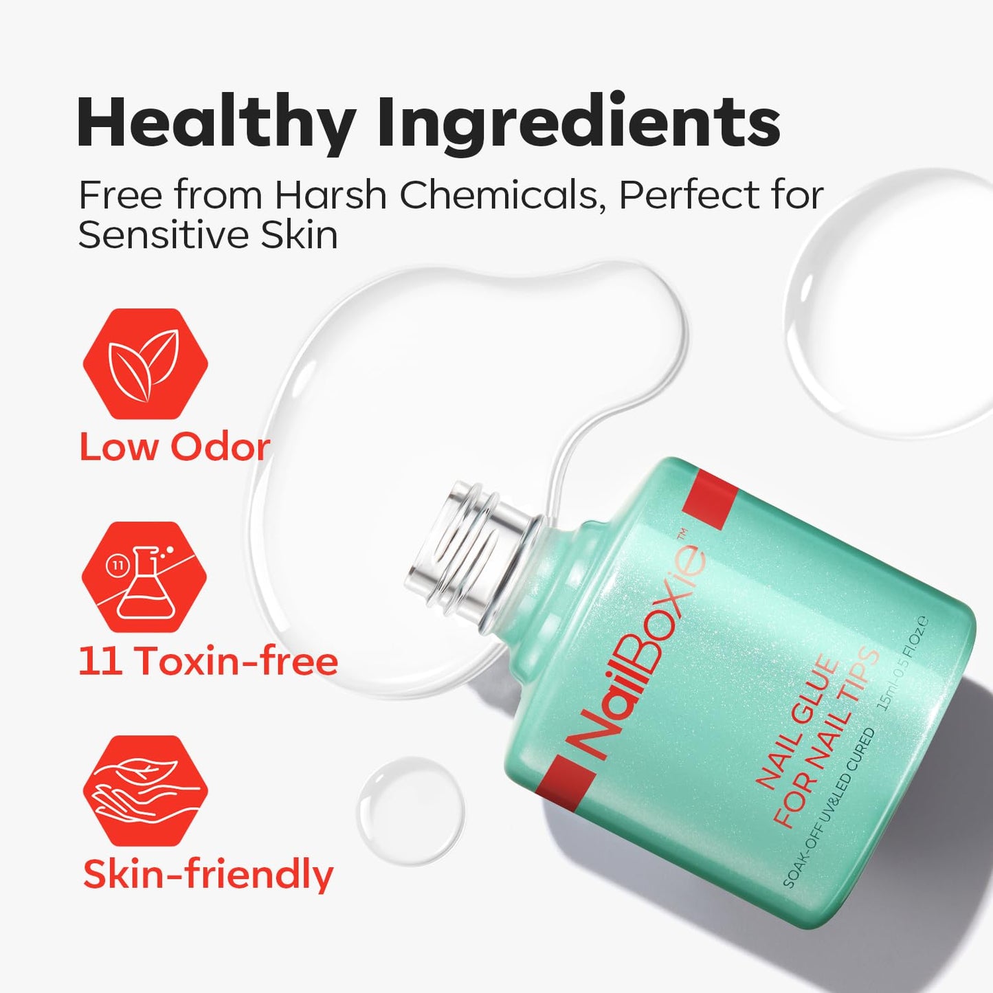 modelones 9 in One Nail Glue for Press Ons, Clear Tips, Acrylic Nails