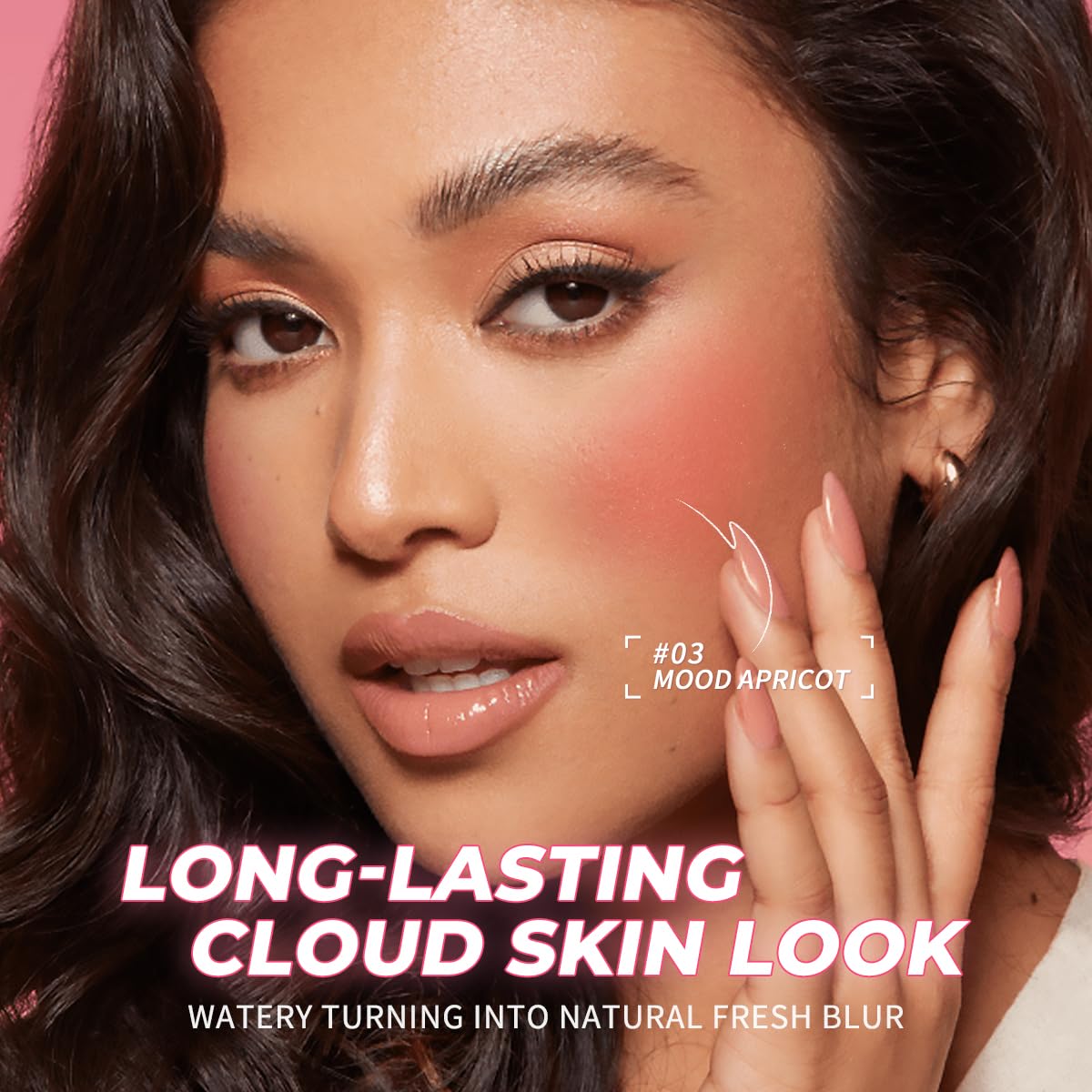 4 Colors Liquid Blush Makeup Kit, Long Lasting Pigmented Natural Matte Face Blush Cream Gel, Lightweight, Blendable, Cruelty Free Women Face Cosmetics Set 4Pcs