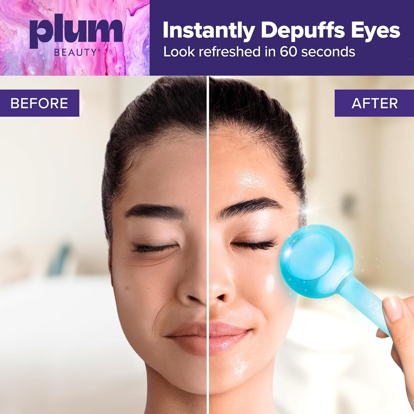 Facial Ice Globes - Cooling Massage Tools for Refreshing Skincare Routine, Enhances Self Care, Reduces Puffiness - Set of 2