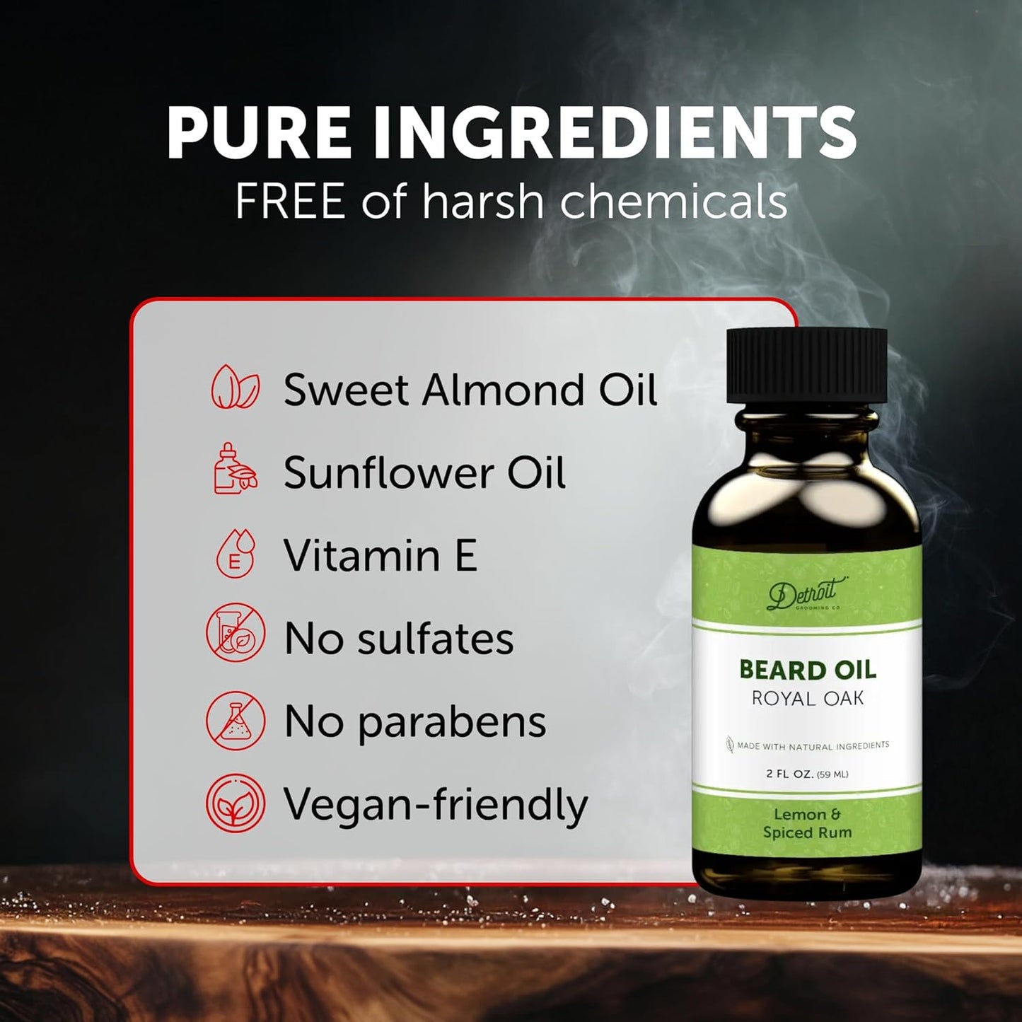 Detroit Grooming Beard Oil | Hydrating & Nourishing Formula • Royal Oak Scent (2 oz)