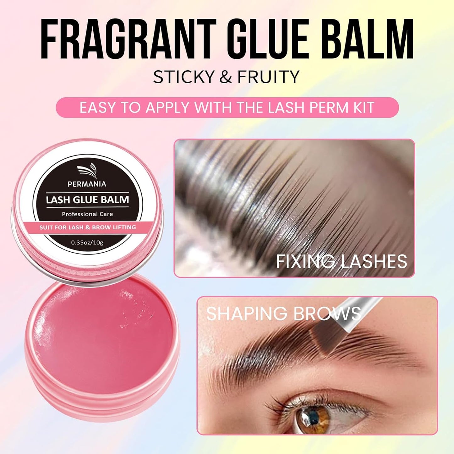 PERMANIA Korean Lash Lift Kit, Tube Design Easy to Apply Brow Lamination Kit for Natural Results Instant Lifting & Curling with Detailed Instruction