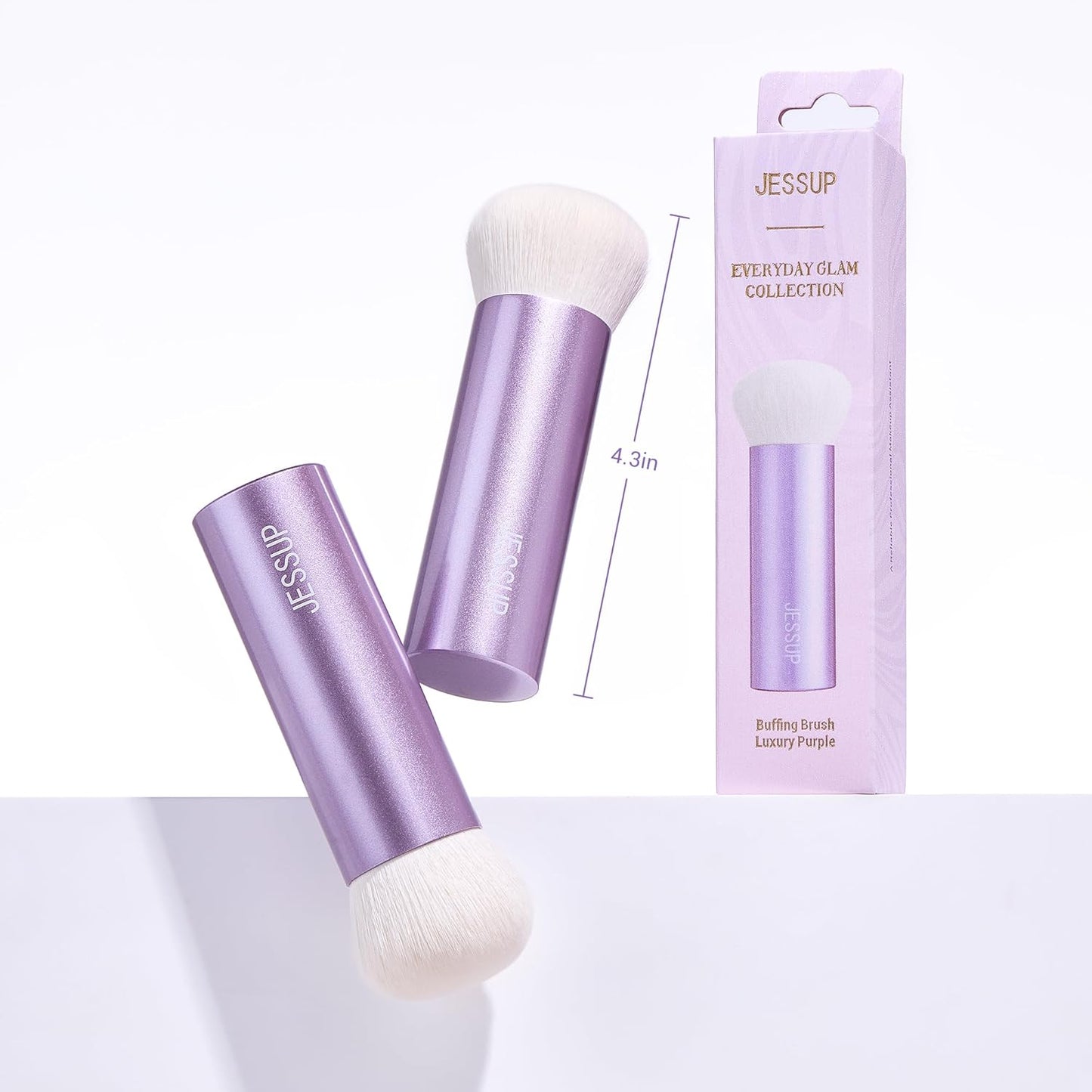 Jessup Professional Foundation Brush for Liquid, Cream and Powder, Large Dense Face Makeup Brush for Natural Flawless Finish, Luxury Purple AS004