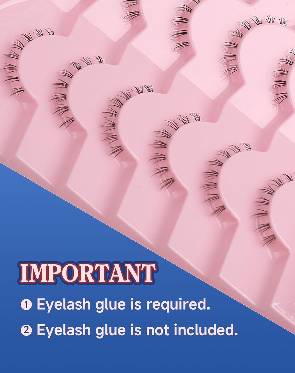 Bottom Lashes Natural Everyday Wispy Lashes Natural Look Flared Eyelashes False Lower Lashes Soft Fluffy Lashes False Eyelashes 7 Pairs B-1