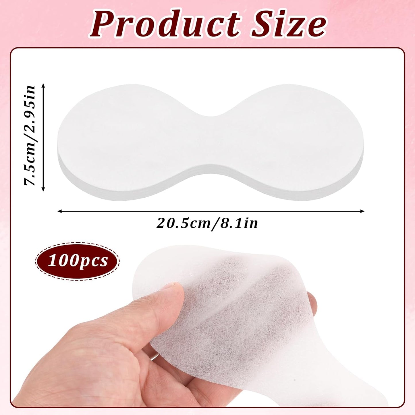100PCS Disposable Eye Mask Paper Non Woven Eye Covers Cotton Eye Care Patches Pads Facial Skincare Spa Paper for Home Salon Beauty Tools