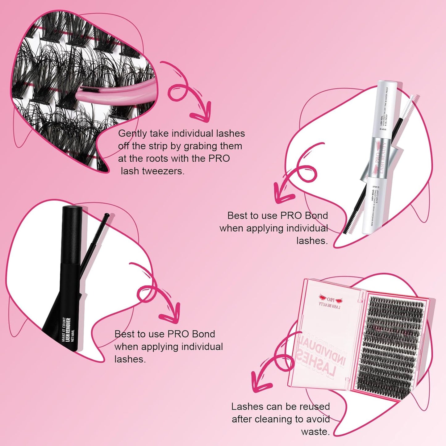 Lash CIusters 320Pcs Individual Lashes 3D Fluffy Cluster Lashes Natural Look Eyelash Clusters Faux Mink Wispy Lashes 40D+50D-C Mixed DIY Lash Extension (3D Fluffy-40D+50D-C,8-16mix)