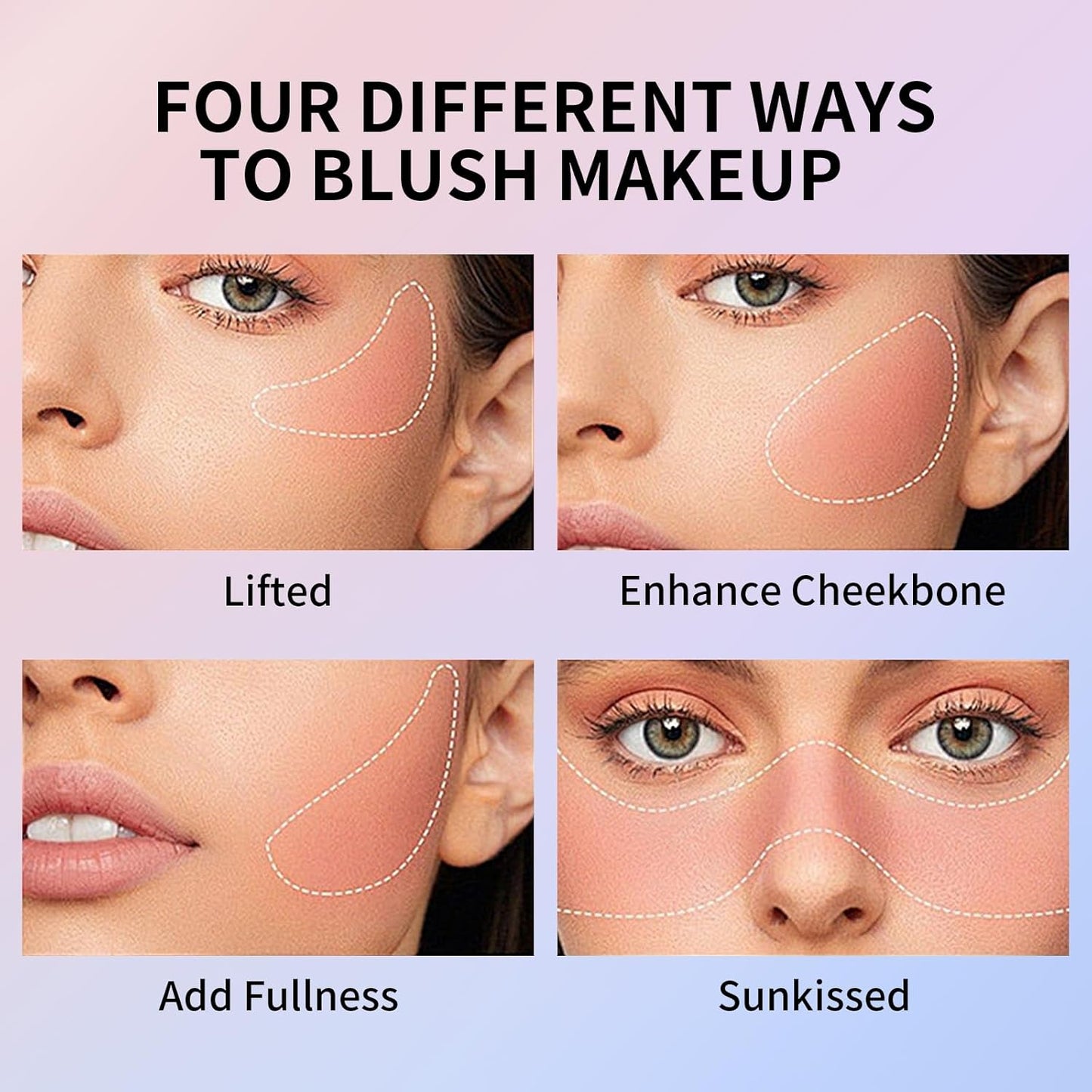 KYDA Black Cream Blush, Color Changing Tint, Magic Black Blush for Cheek & Lip, Natural Pink Glossy Face Blusher, Moisturizing Lightweight, Crystal Make Up Blush