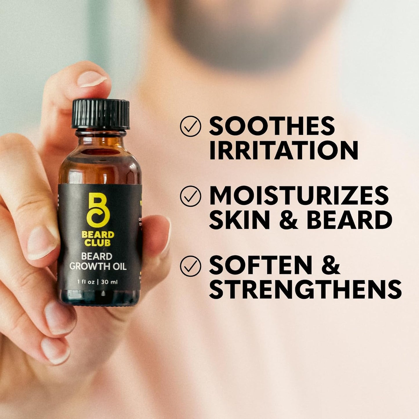 The Beard Club Advanced Beard Growth Kit - Derma Roller, Growth Oil, Vitamins and Vitamin Spray, Shampoo and Boar Bristle Brush - Gift Set - Cedar