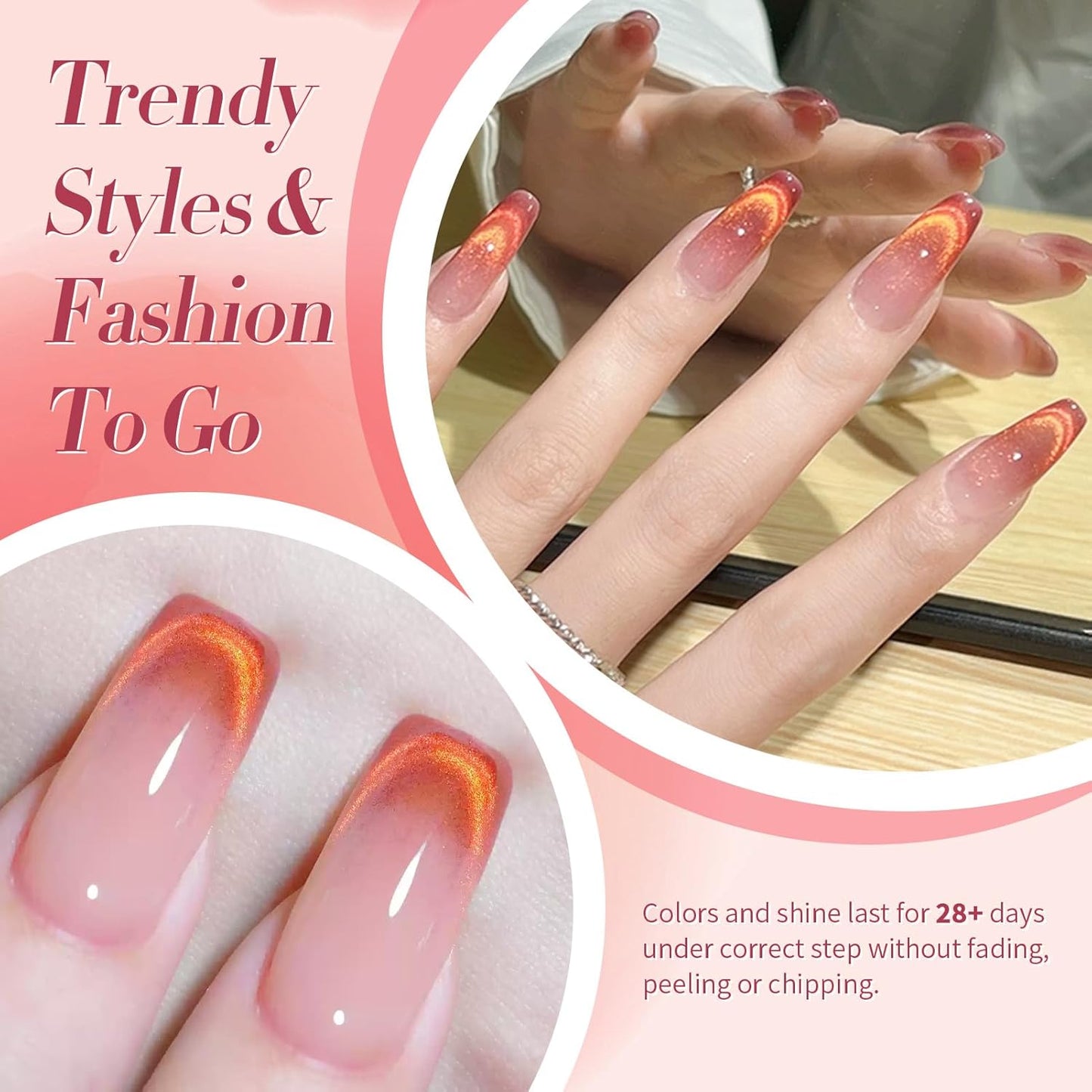 Born Pretty Cat Magnetic Eye Gel Nail Polish Rainbow Aurora Cat Magnetic Gel Polish Firefly Red Gold Cat Magnetic Eye Gel Manicure Nail Art DIY 15ml