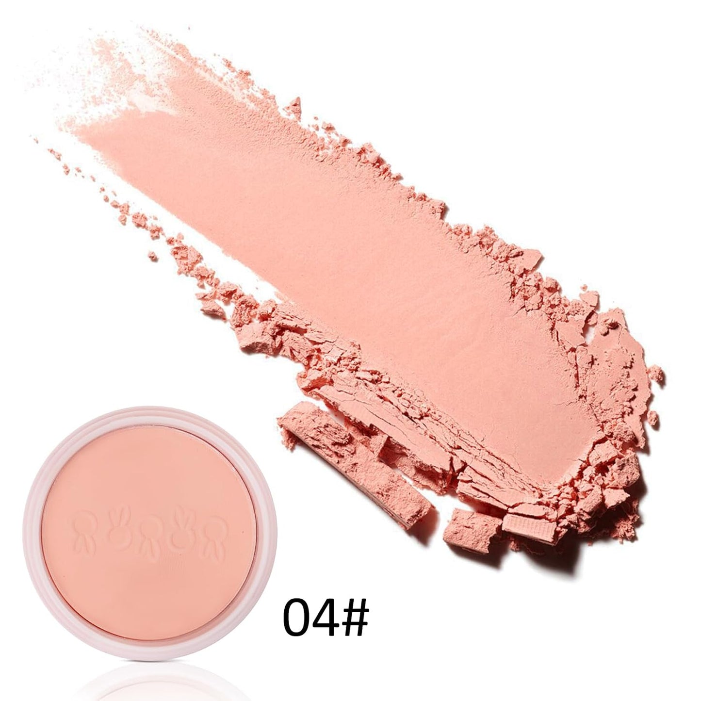 Boobeen Blush Compact for Face, Matte Baked Cream Blush Cheeks Powder Palette Buildable Lightweight Blusher Powder Makeup for a Radiant, Natural Glowing, with Puff
