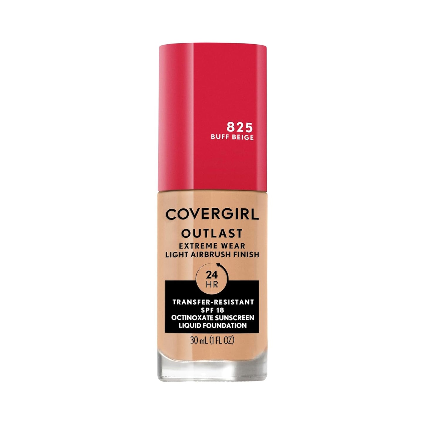 Covergirl Outlast Extreme Wear 3-in-1 Full Coverage Liquid Foundation, SPF 18 Sunscreen, Buff Beige, 1 Fl. Oz.