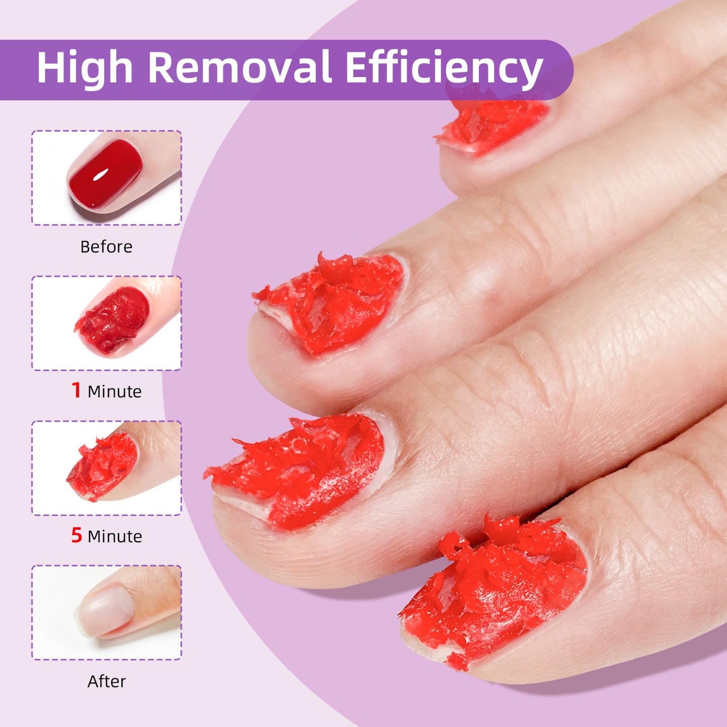 JODSONE 18ML Gel Nail Polish Remover No Need Soaking or Wrapping Gel Remove Within 2-5 Minutes Gel Nail Remover Easy And Quick Remove
