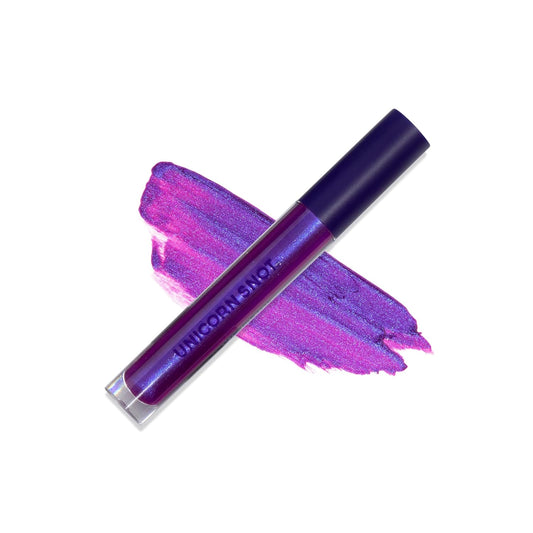 UNICORN SNOT Liquid Metal Lip Paint | Intense Pigment, Non-drying, Metallic Lip Color for Halloween Costume & Anime Cosplay | Gluten Free, Vegan & Cruelty-free Lip Makeup - BOOM (Atomic Purple)