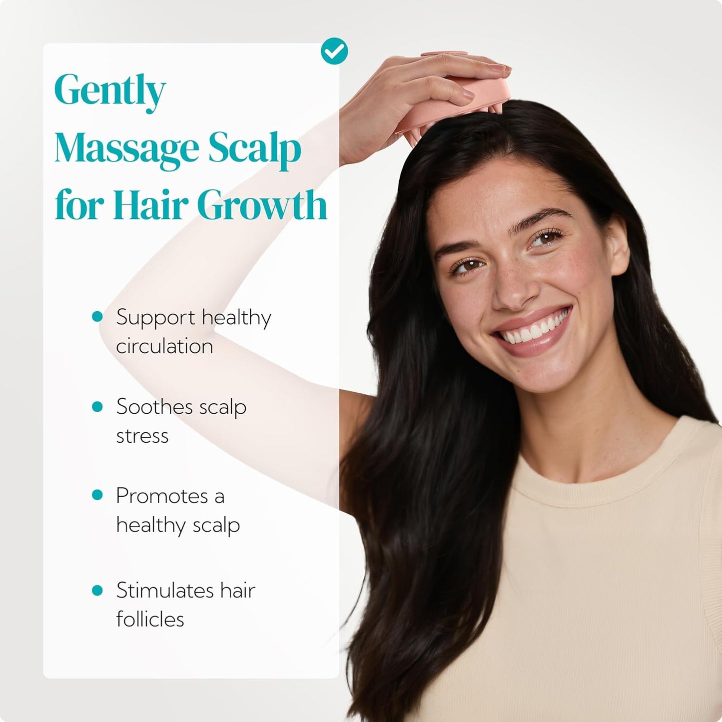 HEETA Scalp Massager 2 Pack for Hair Growth, Soft Silicone Bristles to Remove Dandruff and Relieve Itching, Scalp Scrubber for Hair Care Relax, Shampoo Brush for Wet Dry Use - New Pink & Blue