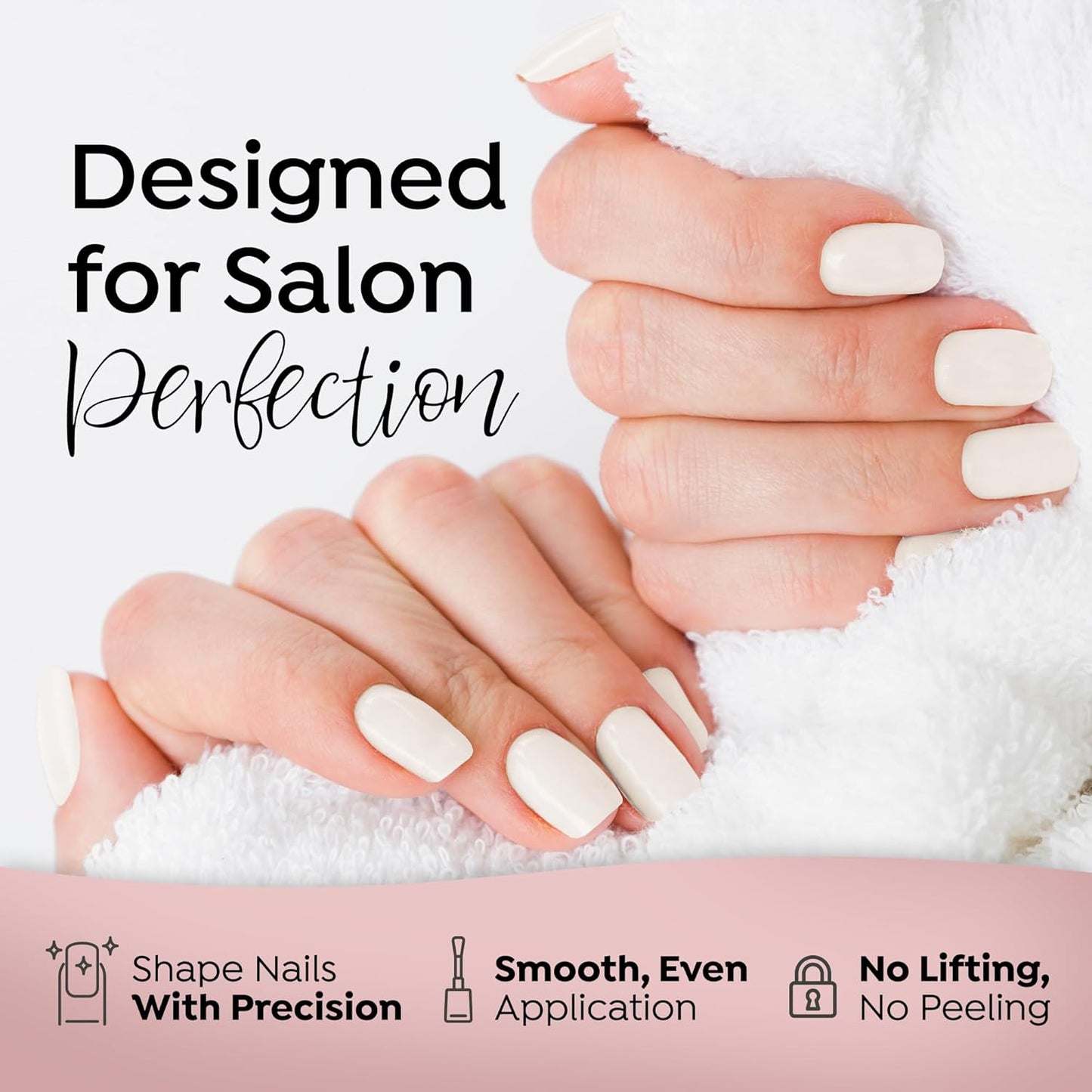 Tones Pro Acrylic Nail Powder, Sparkling Bright White (Opaque Off-White), (3.5 Fl Oz) - Long-Lasting & Non-Yellowing Polymer for Salon Quality Nail Extensions & 3D Art