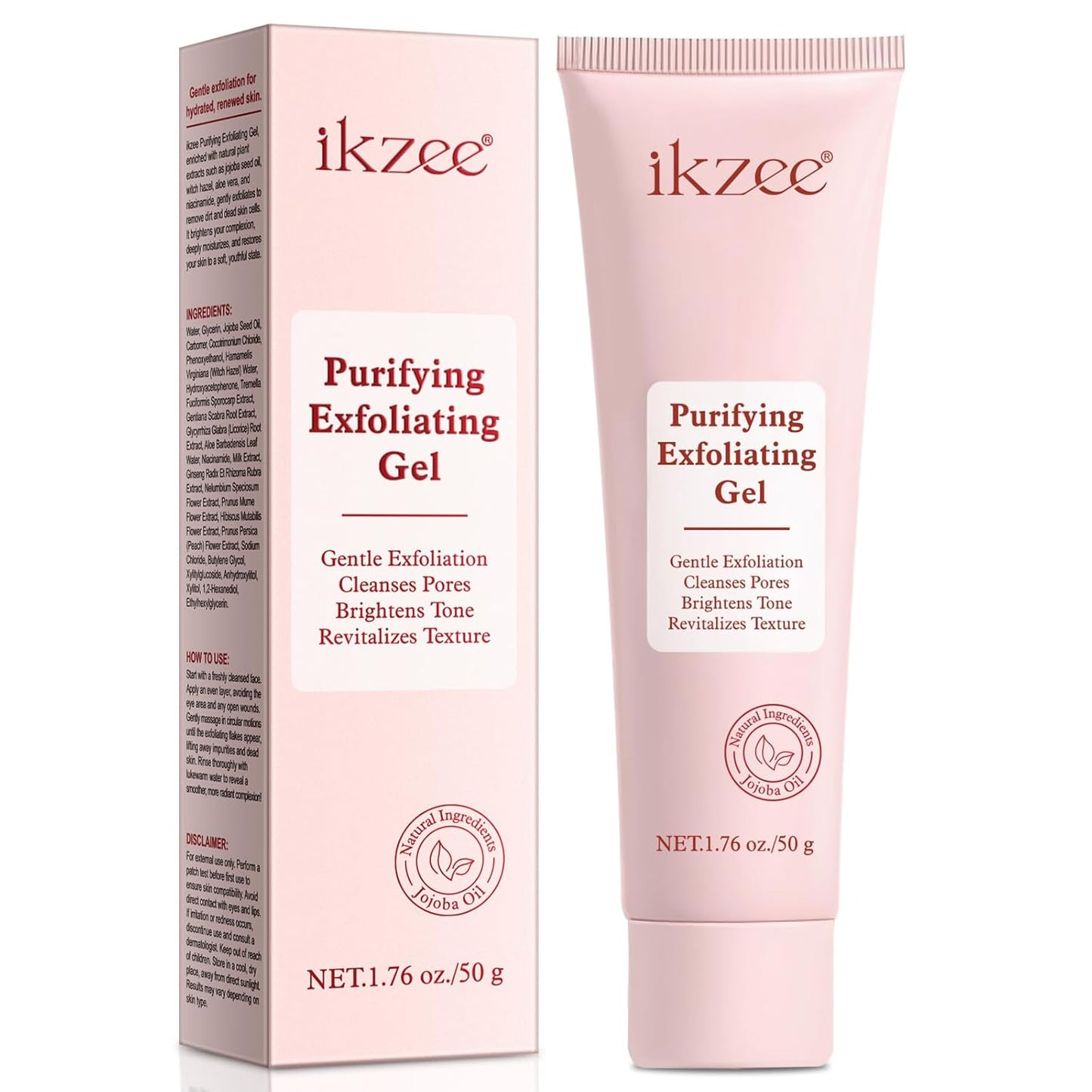 Purifying Exfoliating Gel, Natural Exfoliating Purifying Cream, Facial Exfoliator Cleanser, Gentle Face Wash-Cleansing Moisturizing Peeling Gel, For All Skin Types (1.76 Fl Oz (Pack of 1))