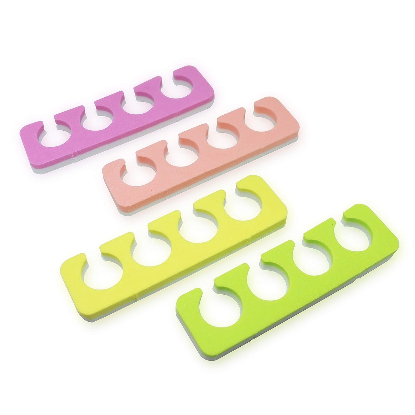 120 PCS Premium Pedicure Toe Separators - Soft & Durable Bulk Salon Pedicure Accessories - 4 Colors