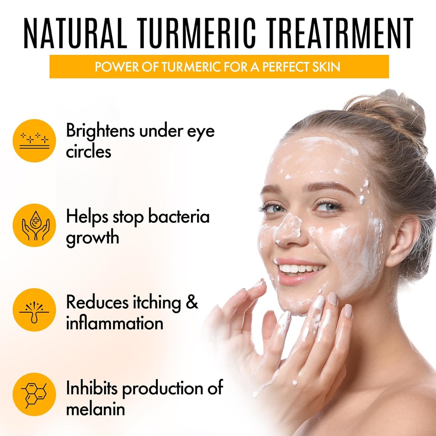 Turmeric Skincare Set - Turmeric Skin Care Products Brightening & Acne - Turmeric Skin Care Kit, Turmeric Skin Care Set - Turmeric Cleanser, Body Scrub, Face Cream & Facial Serum