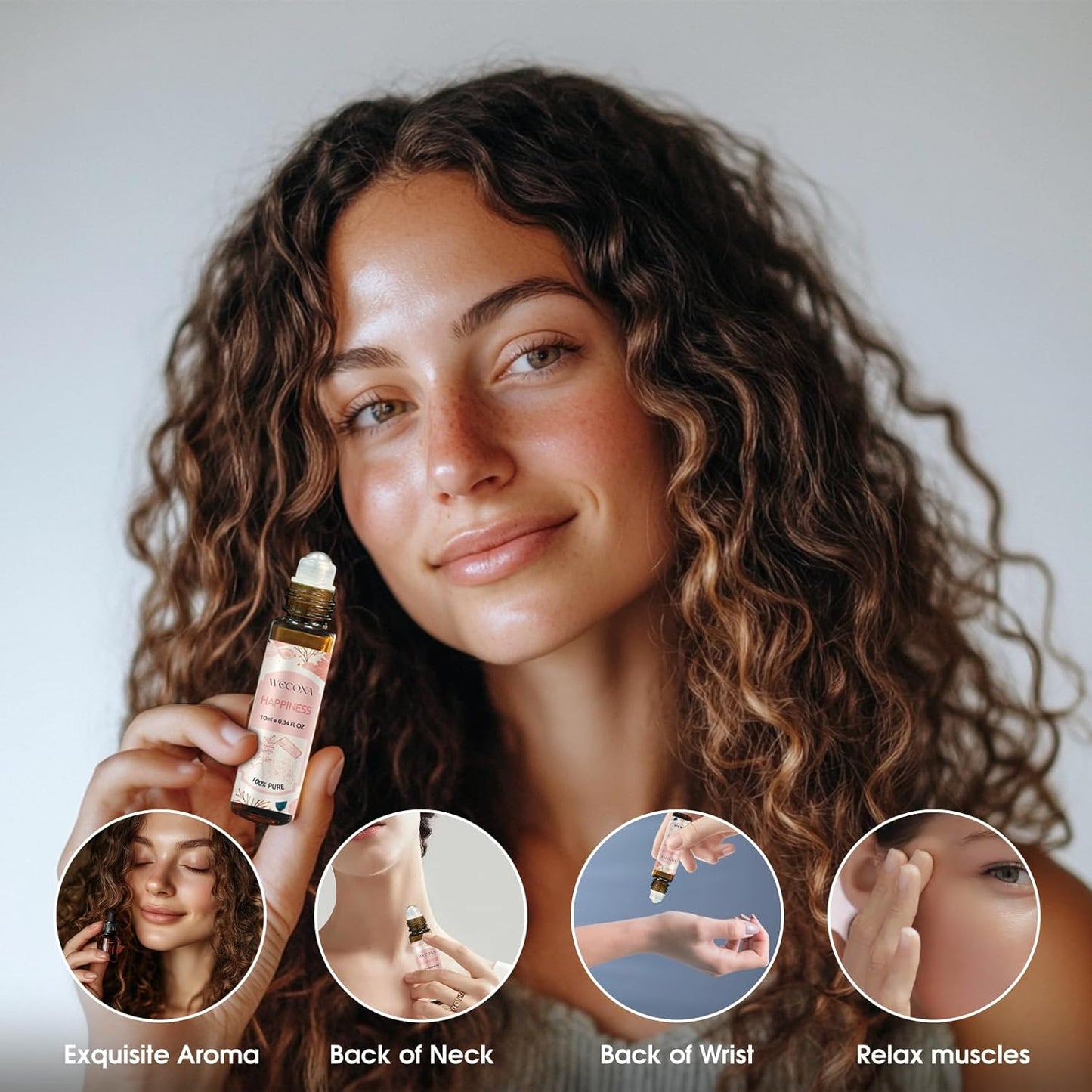 Aromatherapy Essential Oil Roll-On Set – 6x10ml Essential Oil Blends with Roller Bottles, Portable Essential Oils for Diffusers for Home,Relaxing Gift for Women & Men