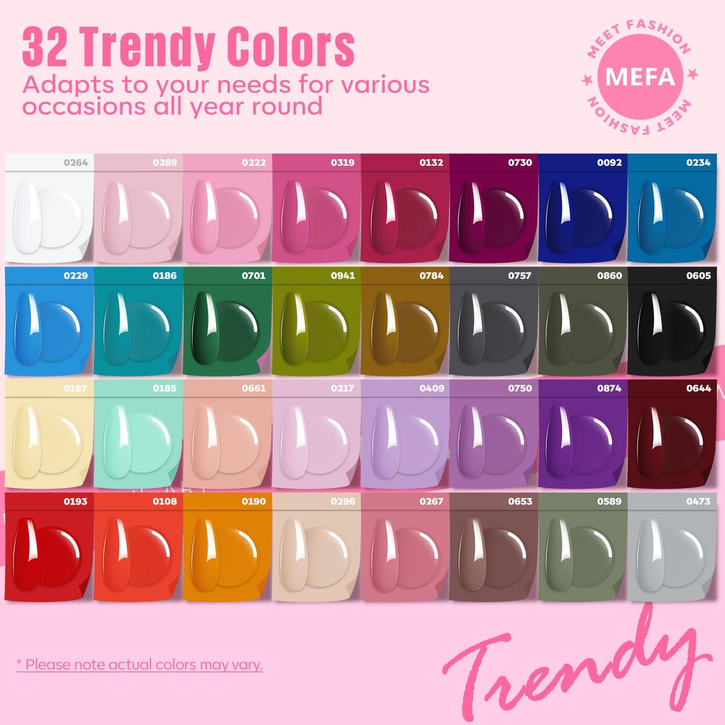 MEFA 32 Colors Gel Nail Polish Kit with U V Light, 54 Pcs Nude Pink Popular Gel Nail Polish Starters Set Essential Manicure Tools Nails Art Decorations DIY Gifts