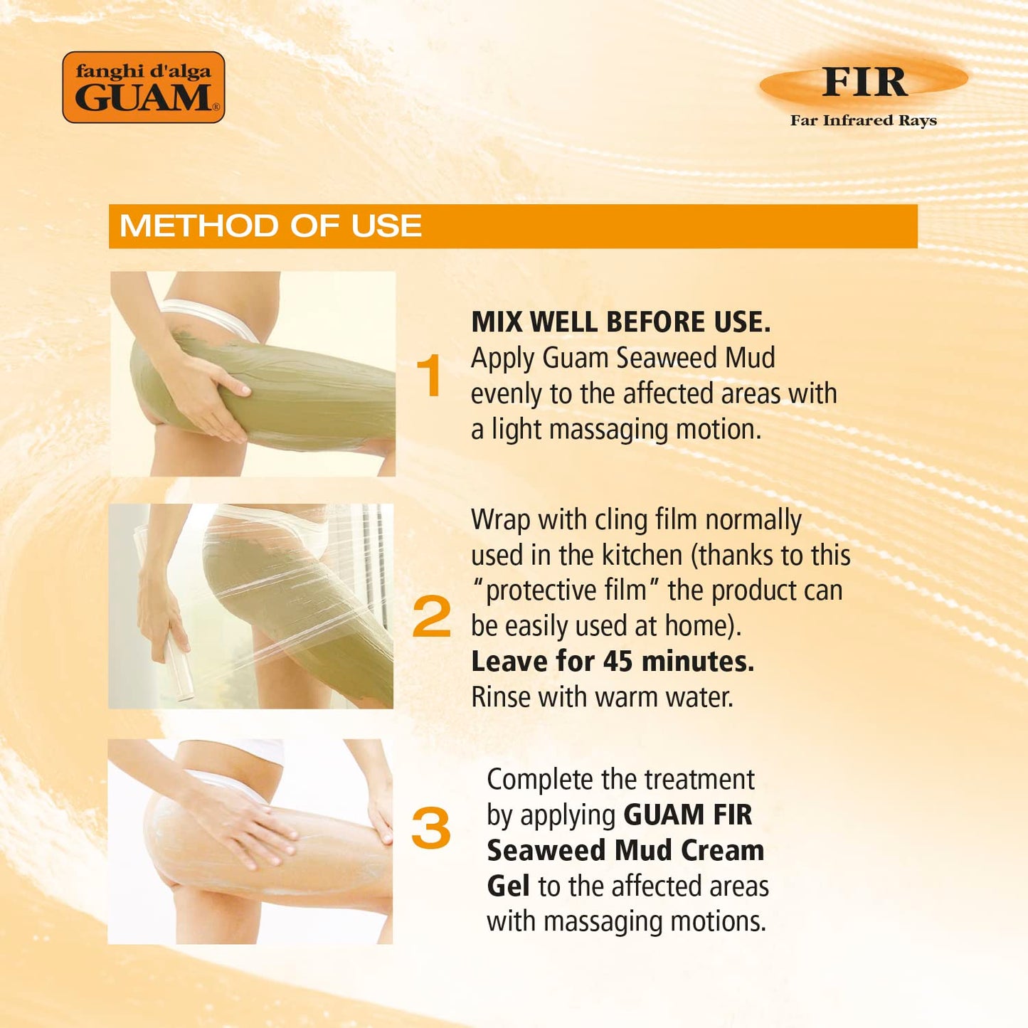 Guam Anti-Cellulite Hot Seaweed Mud ORIGINAL FORMULA | Sculpting Body Wrap To Remove Cellulite, Skin Tightening Treatment For Thighs And Legs, Inches Reduction, 1000 gr