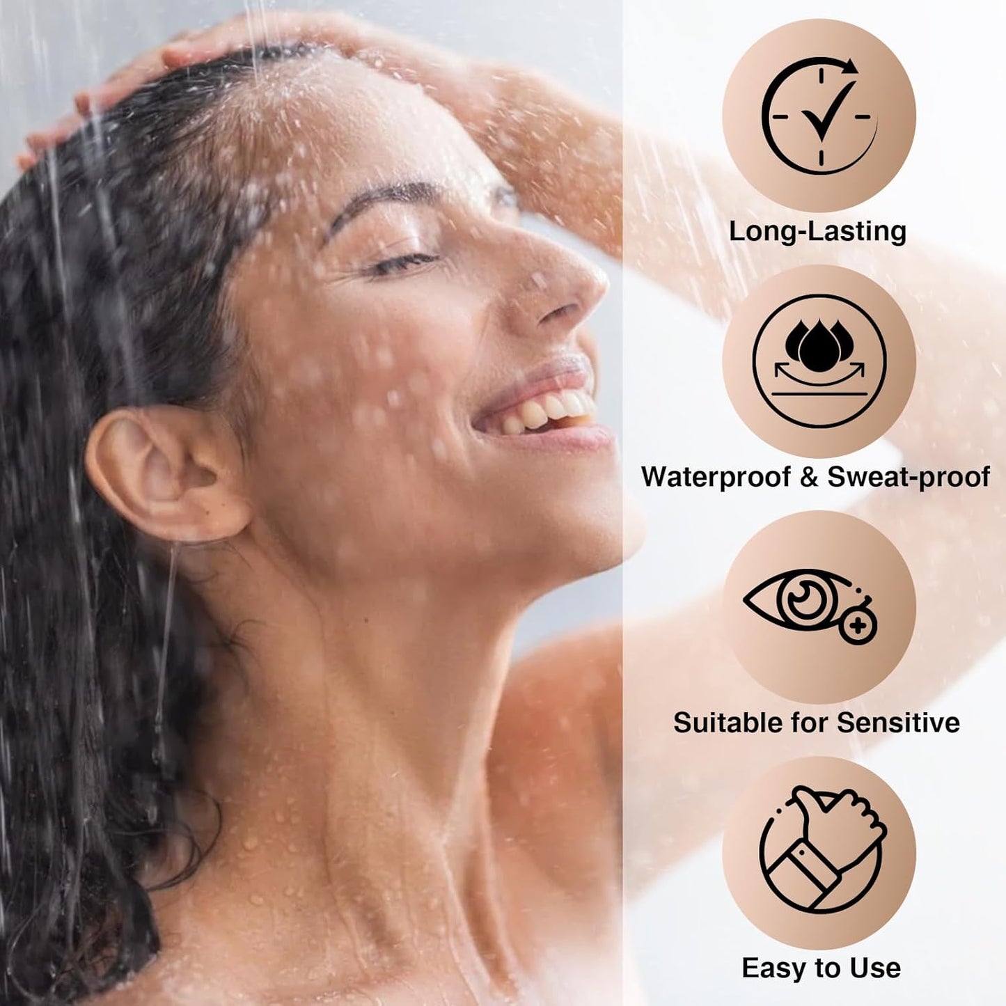 Lash Color Kit Light Brown Lasting for 4 Weeks Professional Eyelash & Eyebrow Color Kit with Natural Looking Safe Ingredients Easy to Use for Salon & Home