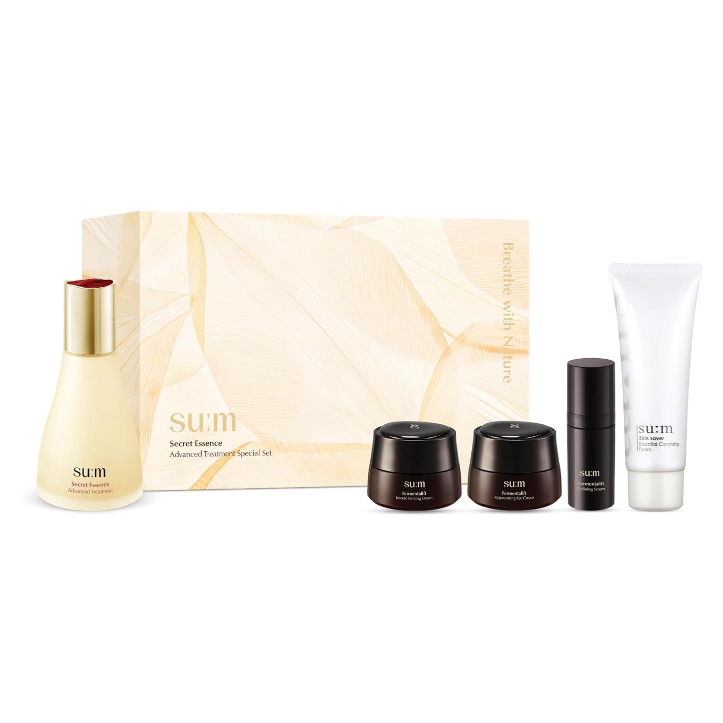 SU:M Secret Essence Advanced Treatment Special Set (2.7 fl oz) (5-piece set) - Korean skin care, Skin Barrier Repair Hydrating Serum gift set, sets & kits