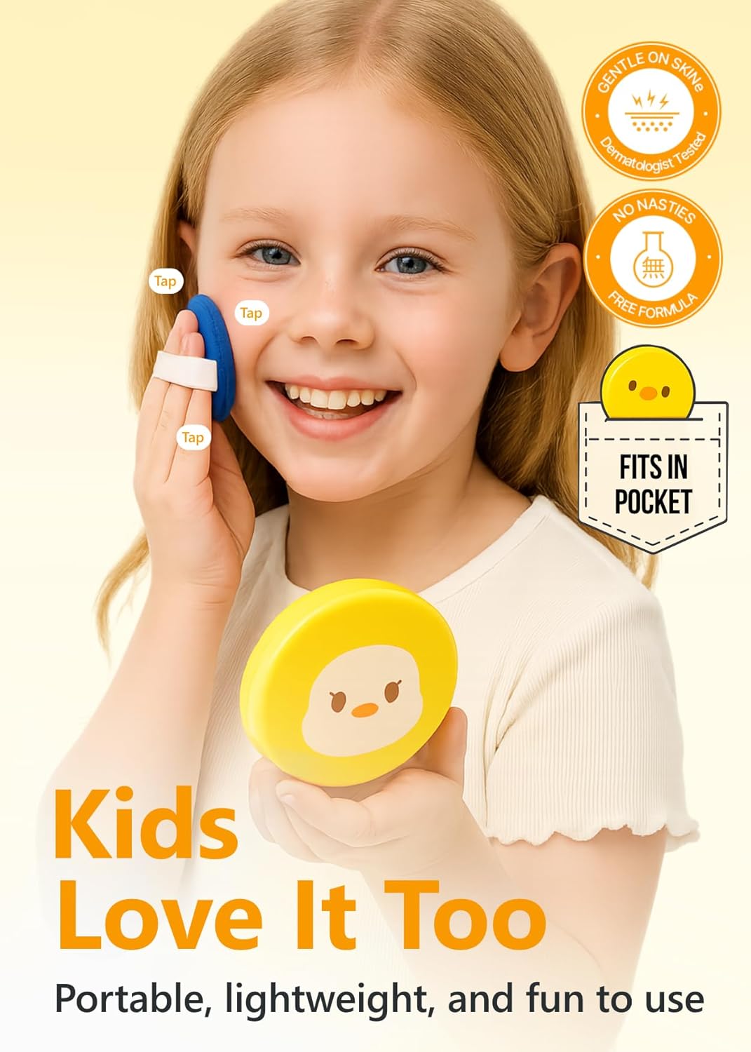 ATOPALM | Tok Tok Facial Sun Pact | Sun Cushion SPF43 PA+++ | Sunscreen Korean | For Dry and Sensitive Skin | Outdoor Sunscreen Compact | Moisturizing Spf Cushion Mineral Cream | Korean Skincare | 15g