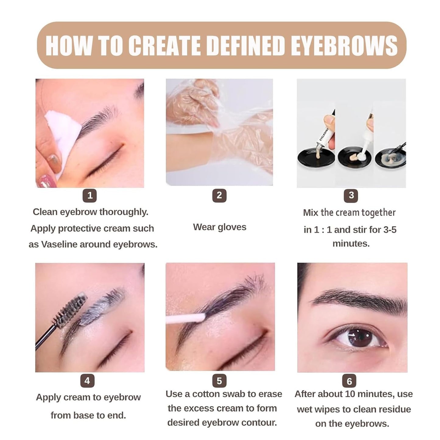 Lash Color Kit, Professional Natural Coffee Eyebrow & Eyelash Color Kit Lasting for 6 Weeks, Waterproof & Safe Color for Salon Home Easy Use- Creates Natural Looking Brows Gift for Women Girl Mom Wife