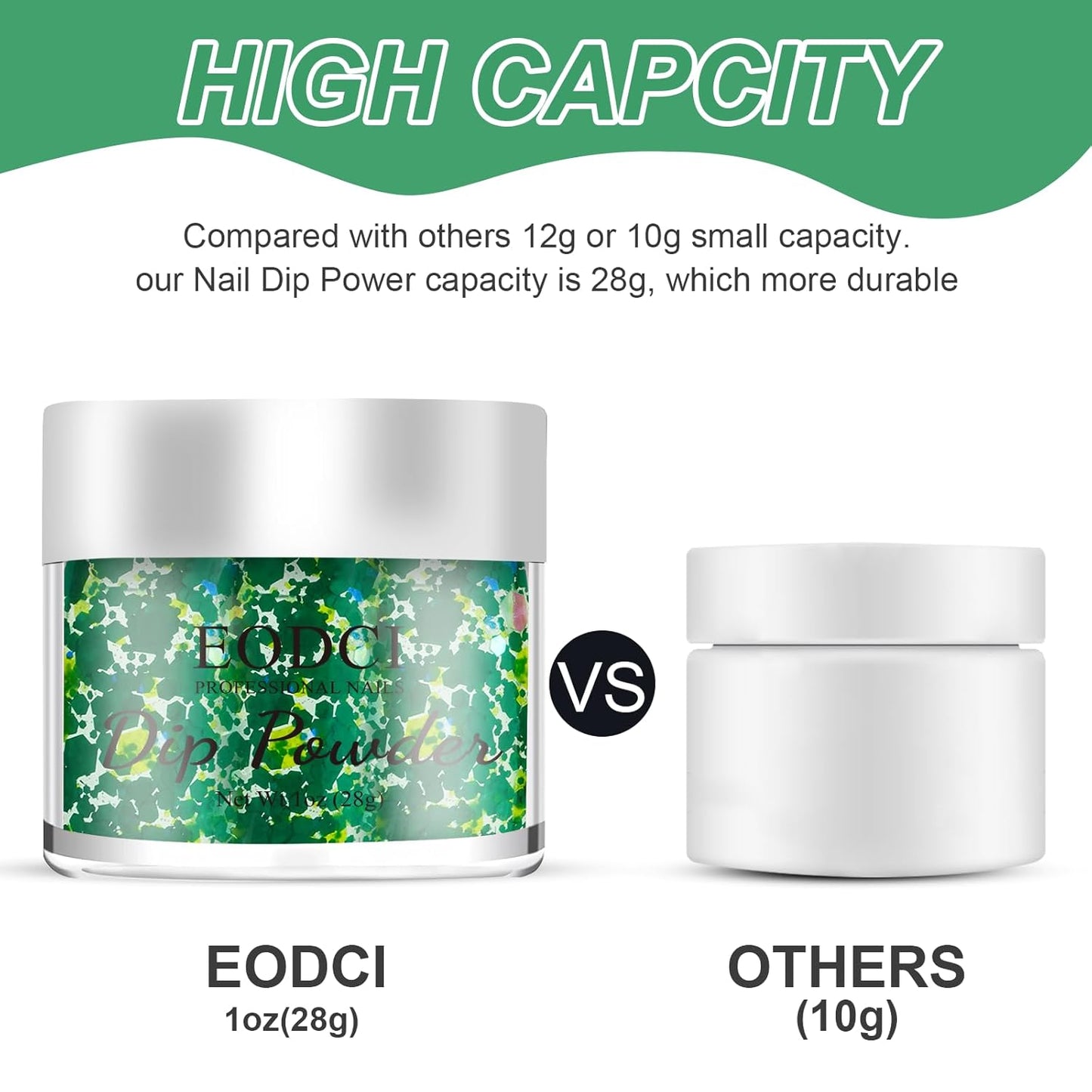 Dopamine Glitter Green Dip Powder Nail Color, Pro Dipping Powder System for Nail Art DIY at Home/Salon,1oz/28g Christmas