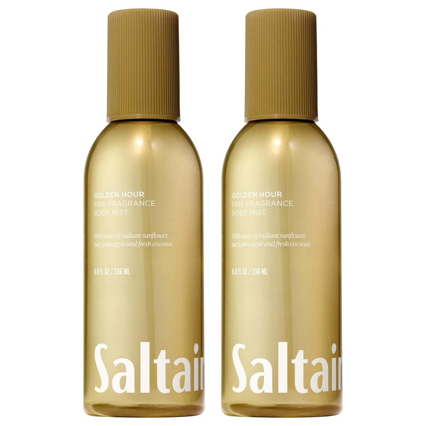 Saltair Body Mist 2 Pack - Fine Fragrance, Lightweight Body Spray Mist with Golden Hour Scent. Long Lasting Perfume Mist. 2x 8oz Bottles