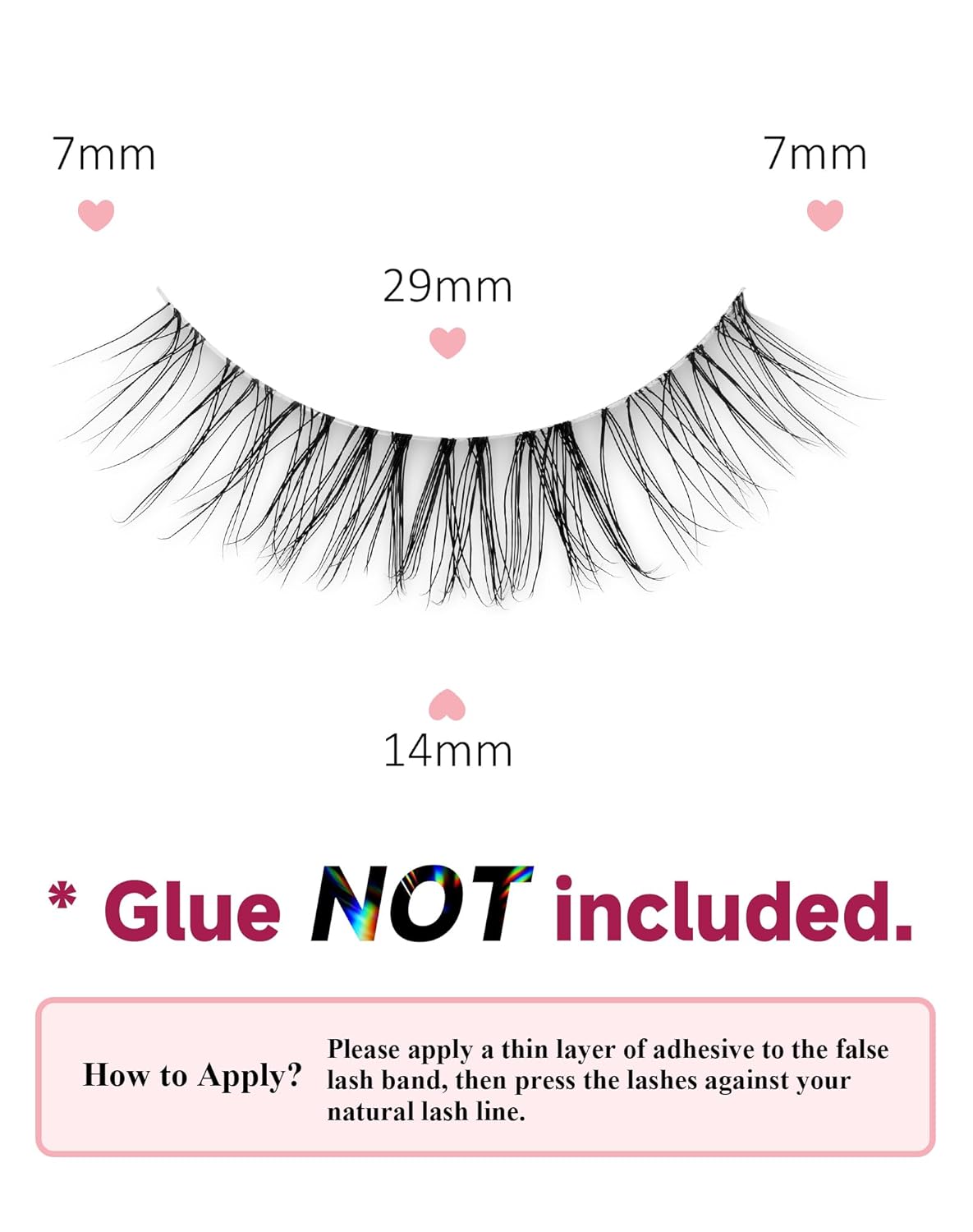 Natural Lashes False Lashes False Eyelashes Wispy Lashes Natural Eyelashes Wispy Eye Lashes Clear Band Lashes UP15