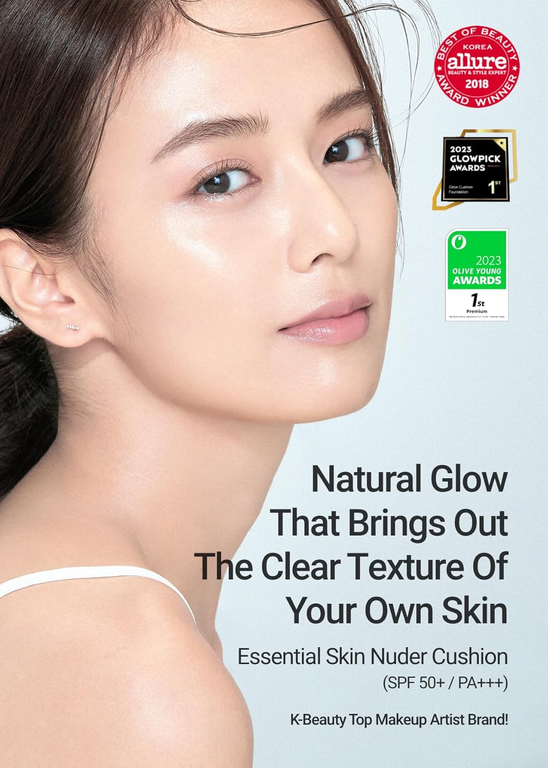 [JUNGSAEMMOOL OFFICIAL] Essential Skin Nuder Cushion (Light) | Refill not Included | Natural Finish | Buildable Coverage | Korean Makeup Artist Brand | Cream Foundation