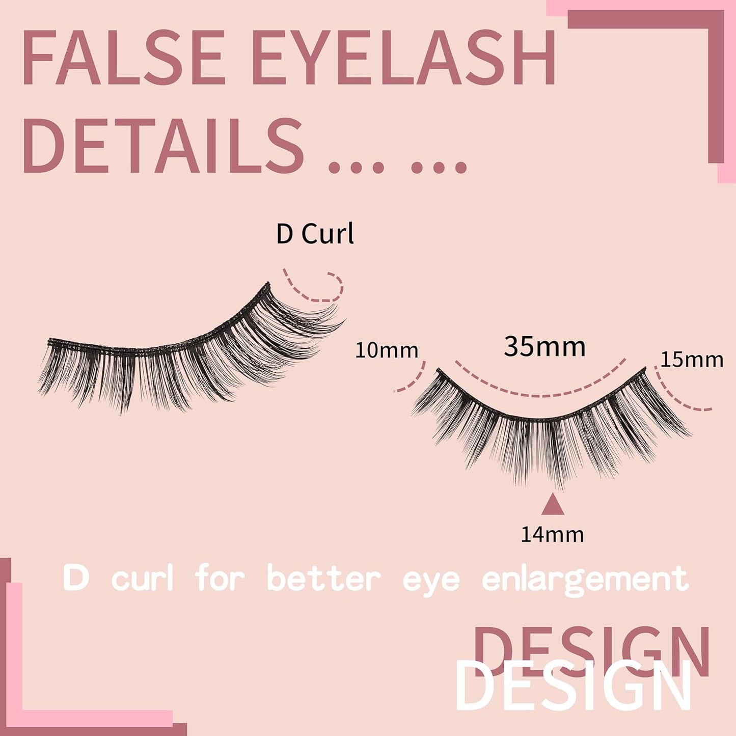 viiviiRose'e Faux Eyelashes, Black Superfine Cotton Band, Soft Full Lashes, Set of 7 Pairs,White (S71)