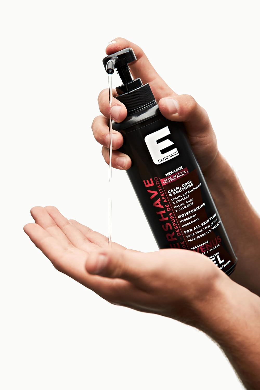 Elegance After Shave Lotion for Men, 500ml, Venus (Pink), Real Shaving Relief, After Shave that Hydrates and Revitalizes your Skin, 16.9 Oz Venus Pink)