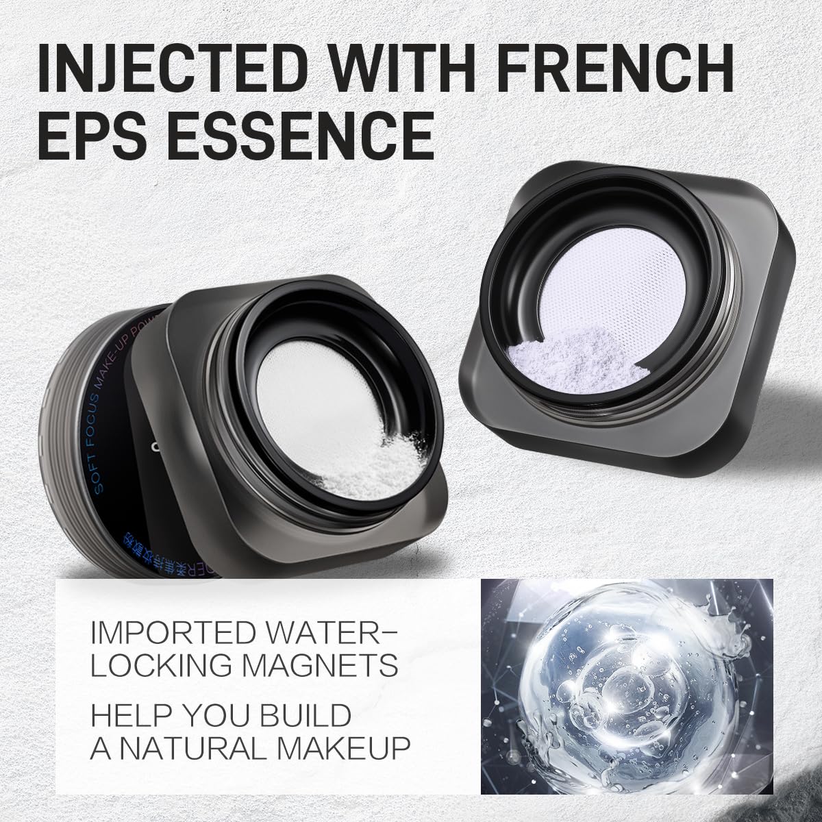 Soft Focus Loose Setting Powder, Waterproof, Matte, Oil Control, Shine Free, Talc-Free Face Powder Makeup, 24H Longwear Finishing Powder, 01 Translucent （Sample）