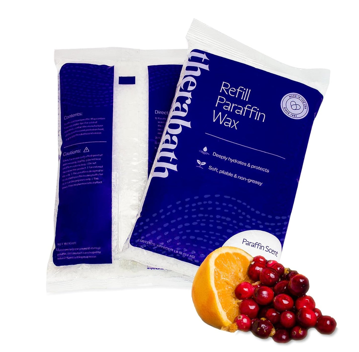 Therabath Paraffin Wax Refill - Thermotherapy - Use to Relieve Arthritis Discomfort, Stiff Muscles, & Dry Skin - For Hands, Feet, Body - Deeply Hydrates & Protects - Made in USA, 6 lb. Cranberry Zest