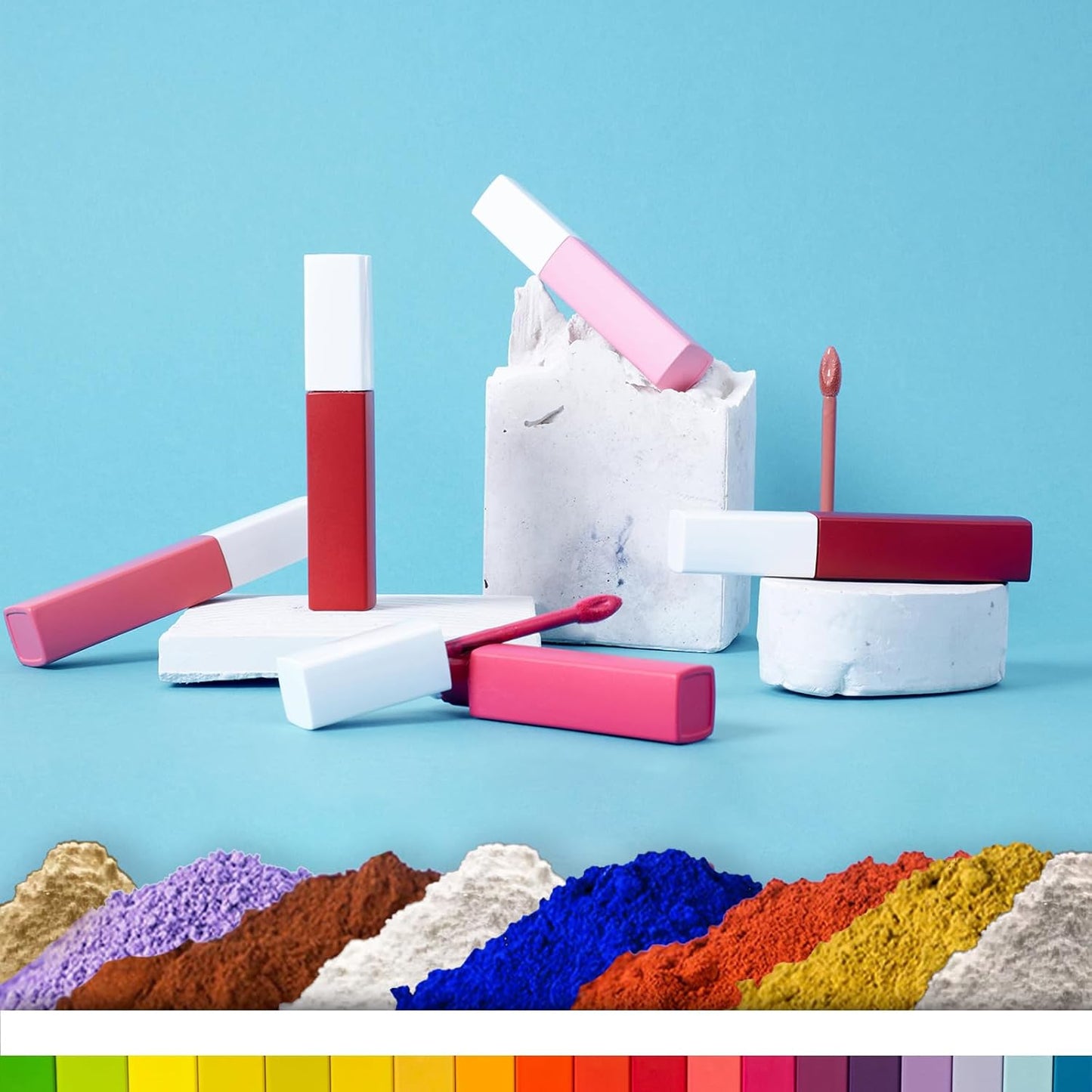 T-MILES 8-color Natural Cosmetics Pigment Set for DIY Eye Shadow Brow Powder Pressed Powder Sunscreen