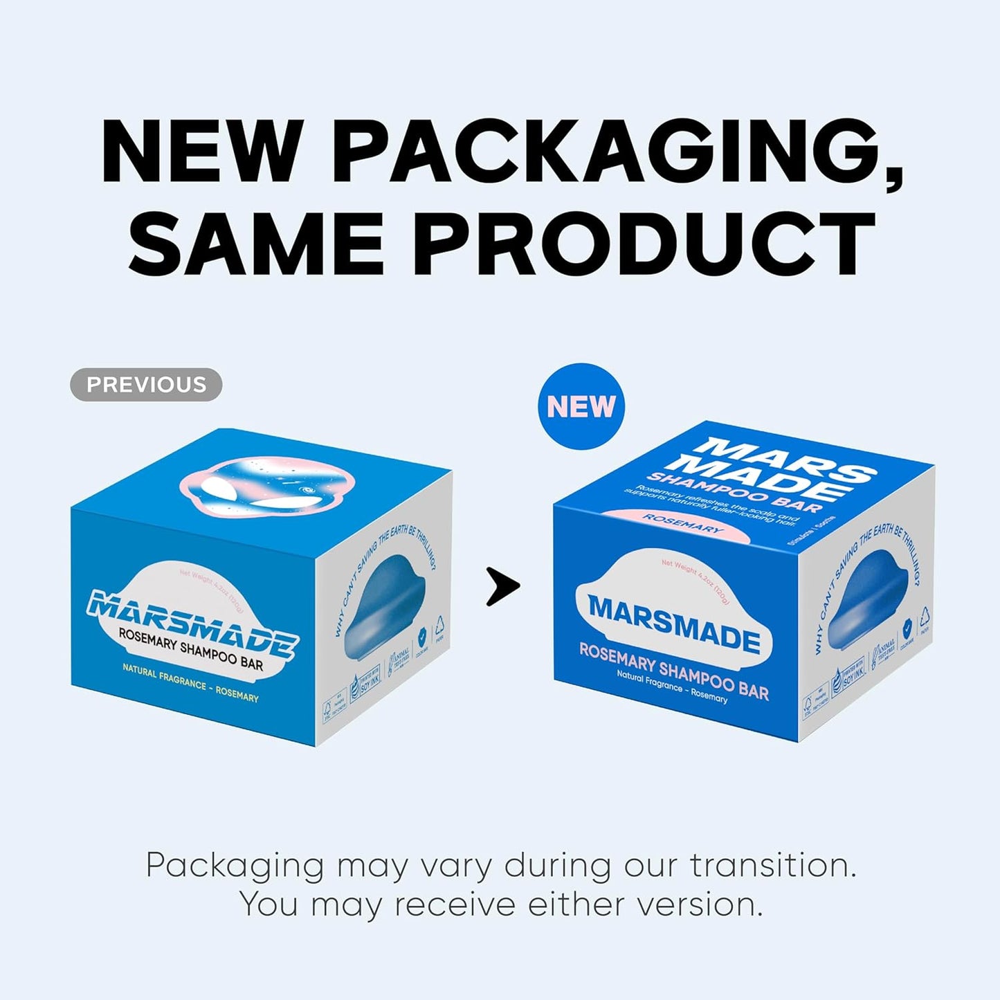 Rosemary Shampoo Bar 2.0 - Hydrating & Moisturizing Natural Hair Soap Bar Shampoo for Hair Volume & Scalp Nourishment - Bathing Soap Solid Shampoo for All Hair Types (120g, 4.23oz)