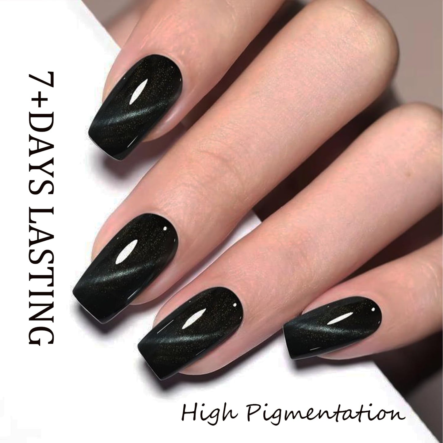 modelones Cat Eye Nail Polish Set, 6 Colors Magnet Dark Red Black Pink Shimmer Glitter Quick Dry Nail Polish Set Bulk Manicure Diy Nail Art Salon Home Gift for Women Girl