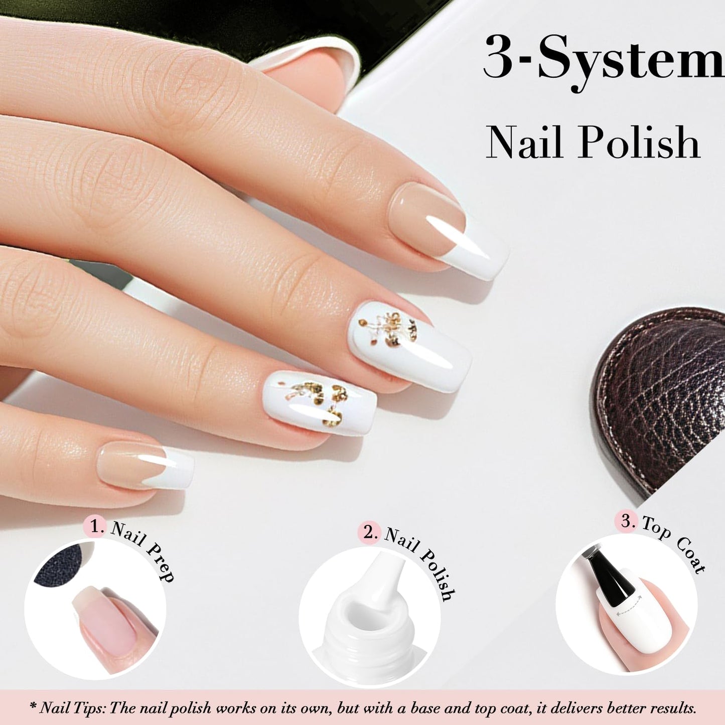 AZUREBEAUTY Warm White Nail Polish – Quick Dry, Long-Lasting, Natural Glossy Finish for DIY Manicure & Nail Art, Salon Quality, 10ml for Women