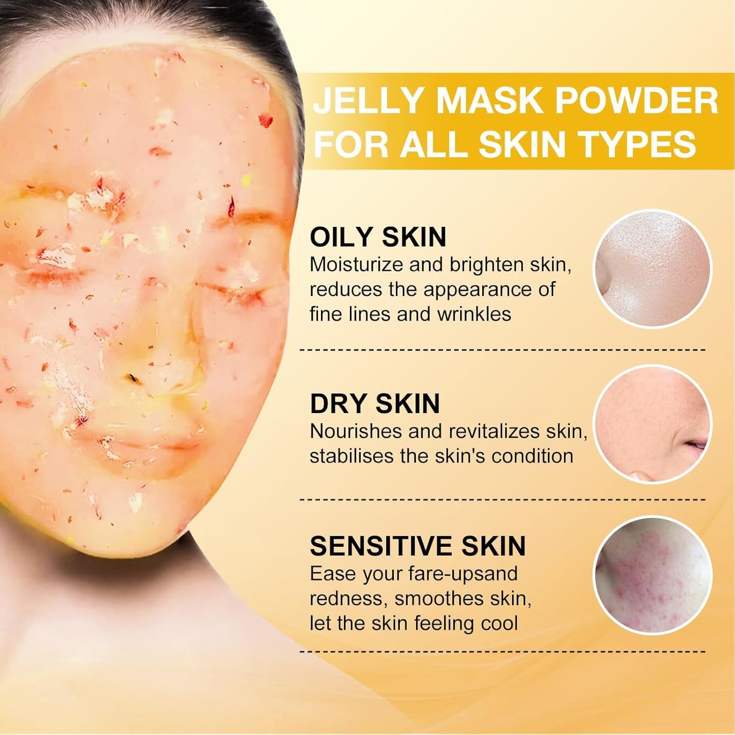 Jelly Mask for Facials Professional, Hydrating & Moisturizing Peel-Off Natural Gel Face Mask SkinCare, Professional Spa Use Jelly Face Masks, Deep Hydration & Glow 23 Fl Oz (Turmeric)