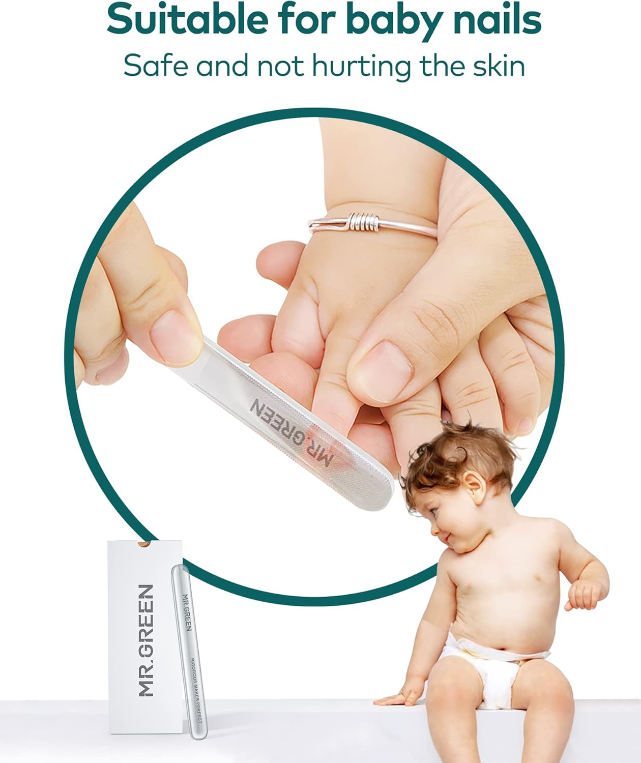 Upgraded Glass Nail File - Bilateral, Washable, Suitable for Natural Nails and Acrylic Nails