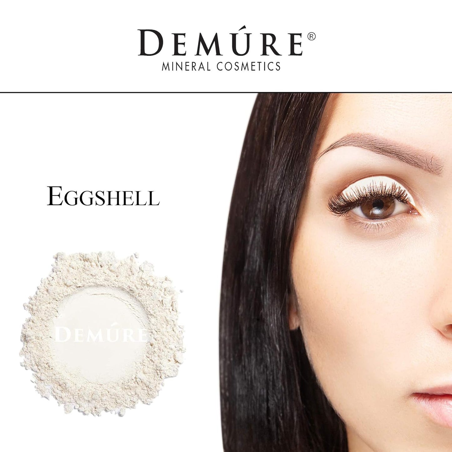Demure Mineral Make Up (Eggshell) Eye Shadow, Matte Eyeshadow, Loose Powder, Eye Makeup, Professional Makeup