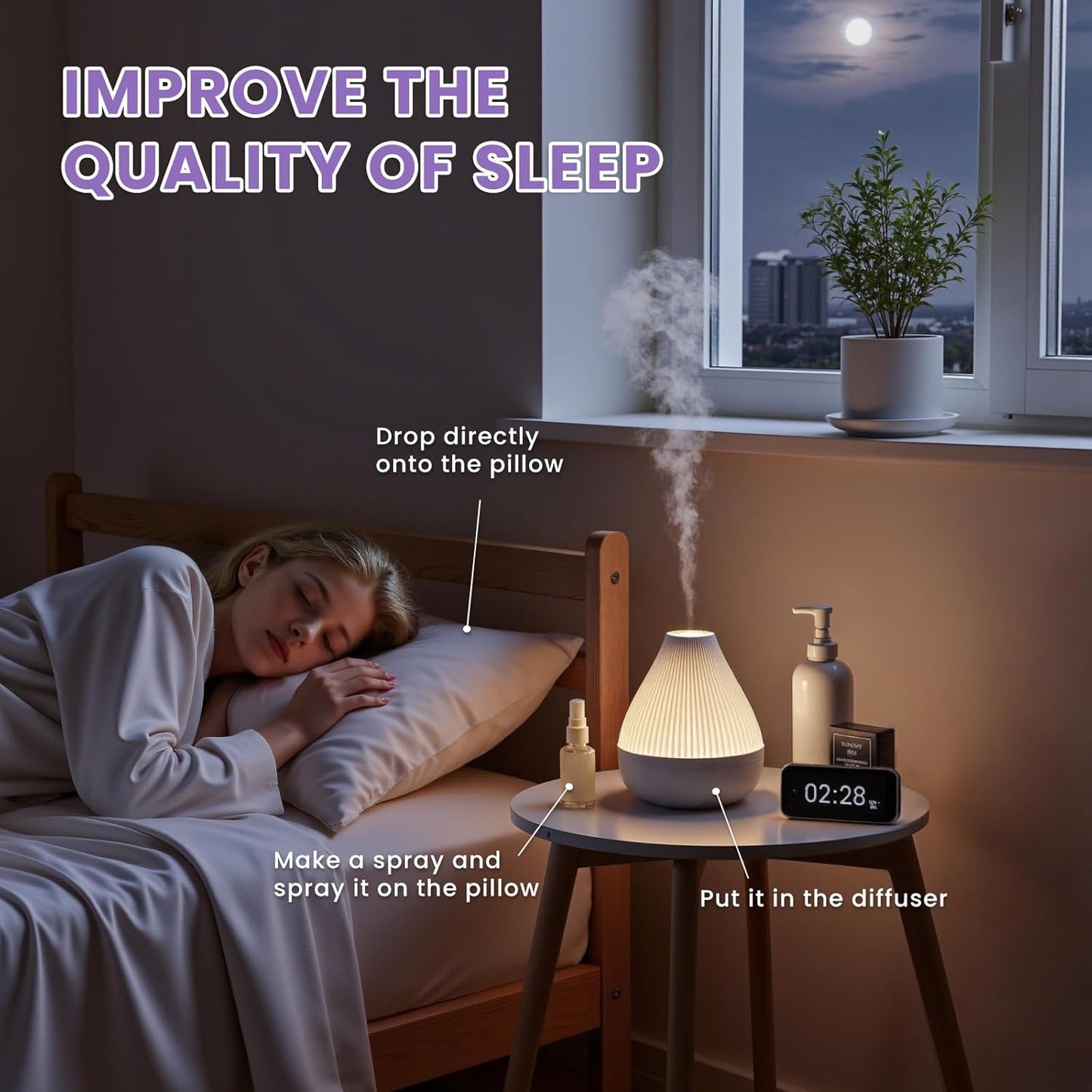 EVOKE OCCU Lavender Essential Oil for Sleeping Aid in The Bedroom, Relaxation in The Office Living Room & DIY Wool Dryer Balls - 4 Fl Oz