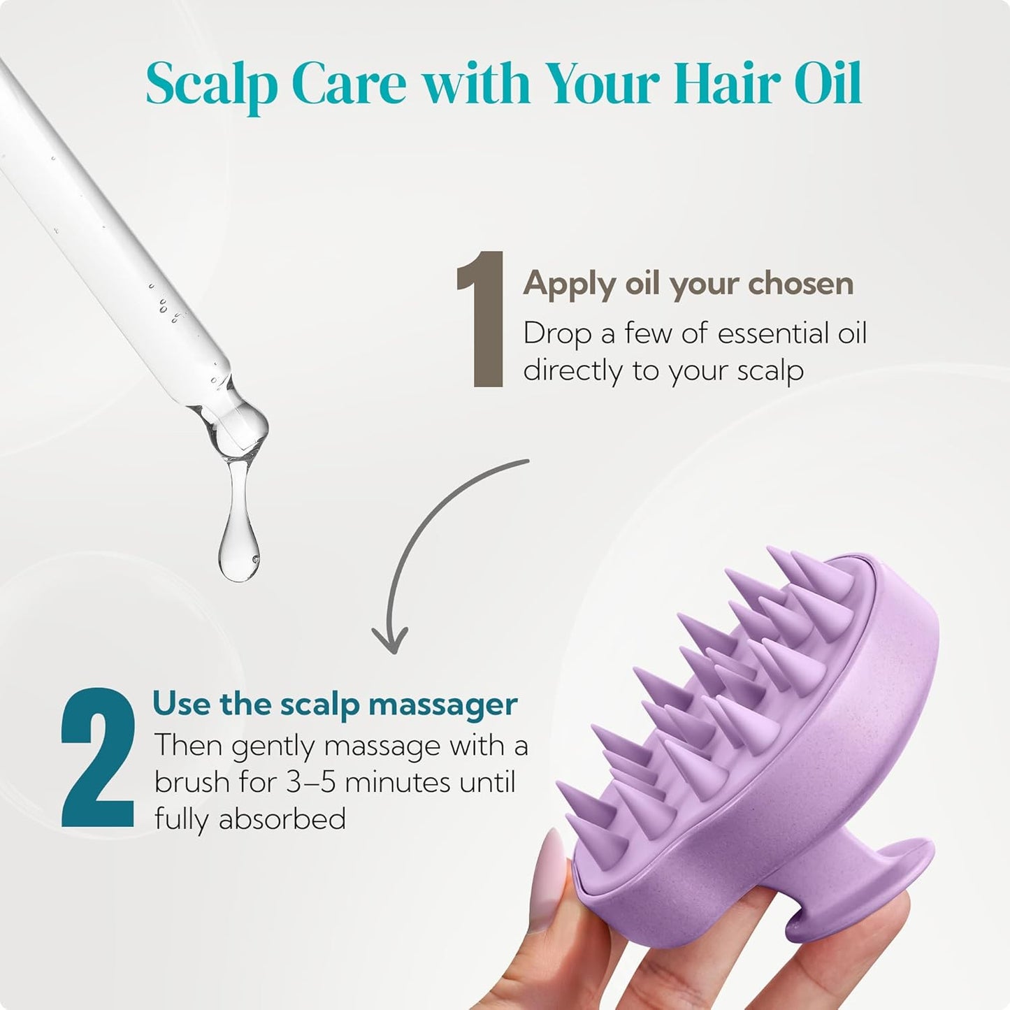 HEETA Scalp Massager 2 Pack for Hair Growth, Soft Silicone Bristles to Remove Dandruff and Relieve Itching, Scalp Scrubber for Hair Care Relax Scalp, Shampoo Brush for Wet Dry Hair, Purple & Green