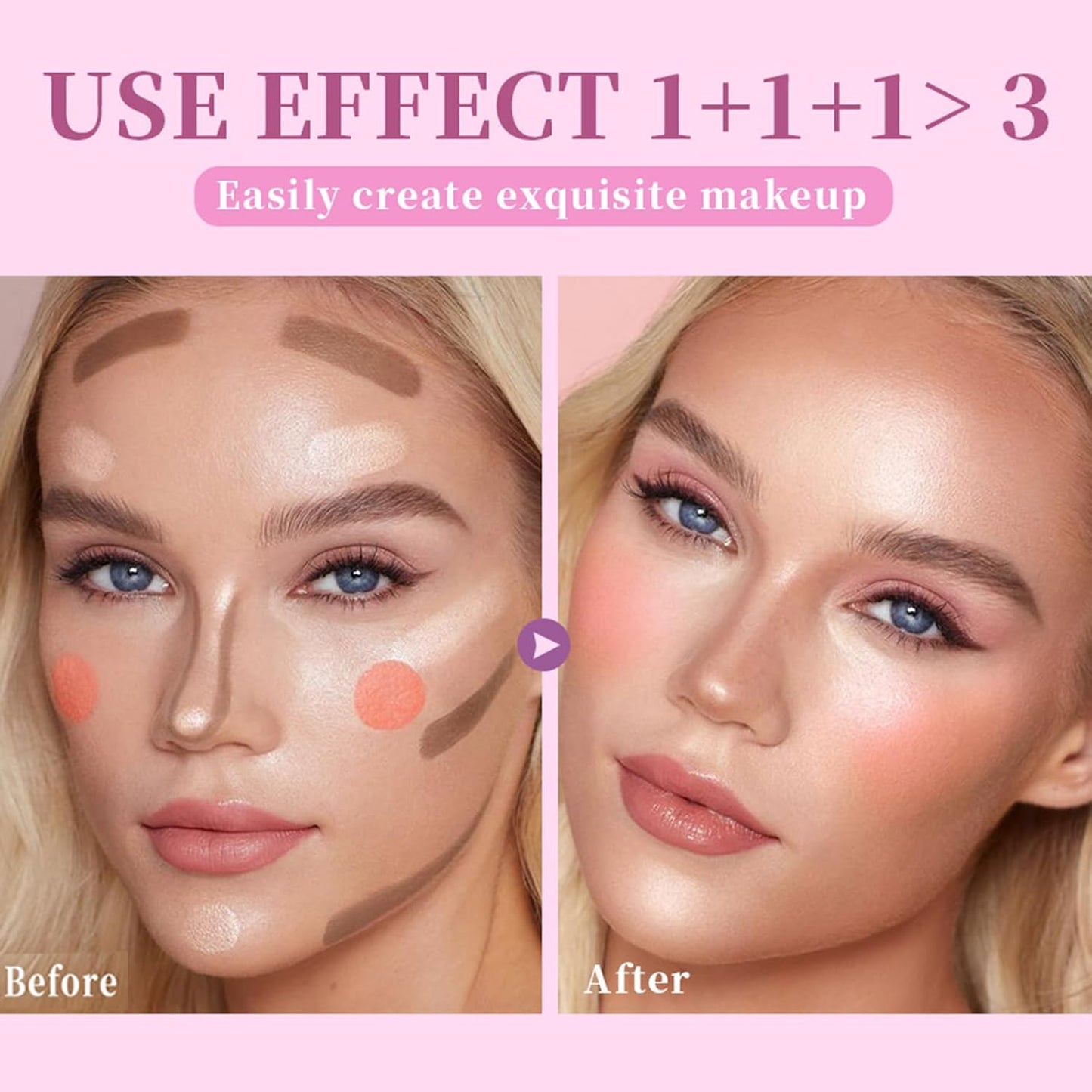 Soft Liquid Contour Stick, Liquid Face Bronzer Stick Built-in Sponge Tip, Cool Toned Liquid Contour for Women and Girl, Lightweight Blendable Cream Bronzer Stick Makeup,05 Bronzer