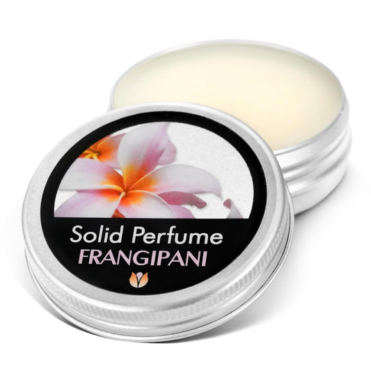 Flowerland Solid Perfume - Portable Pocket Balm Perfume Perfect for Travel Use - Natural Fragrance Parfum for Men and Women - Natural & Vegan - Frangipani (30ml)