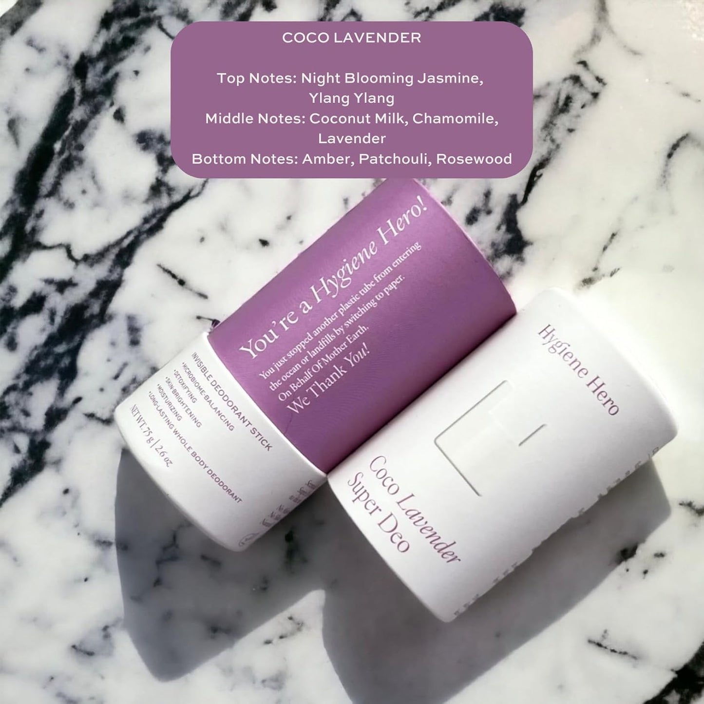 Super Deo - Coco Lavender | Invisible Deodorant Stick | Natural Deodorant for Men and Women | Aluminium Free | Mitigate Ingrown Hair | Night Blooming Jasmine and Ylang Ylang Scent