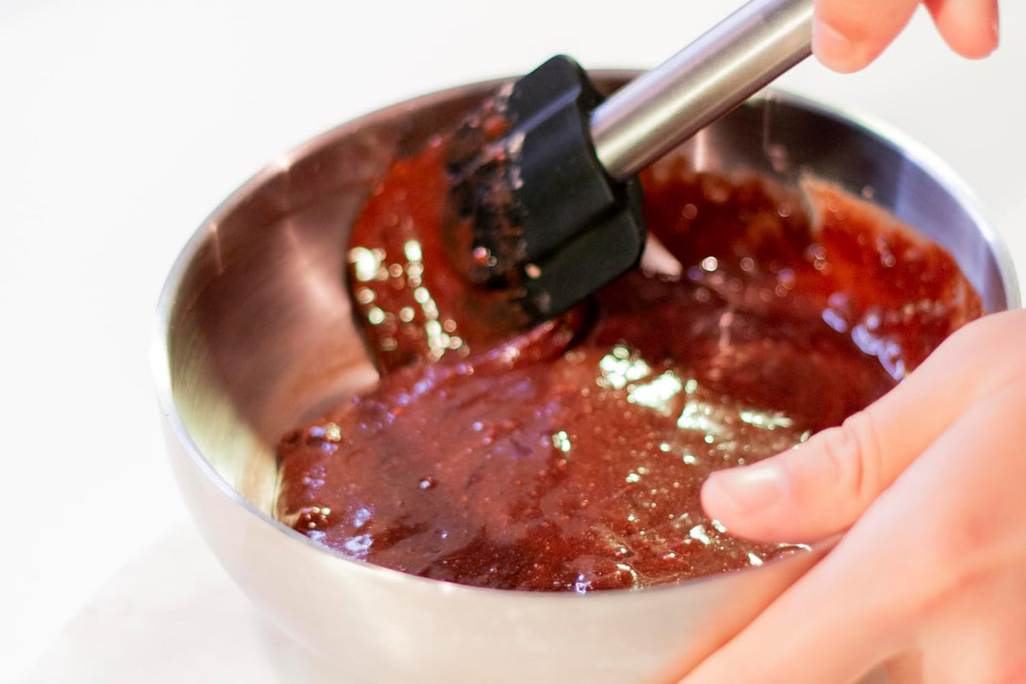 Silicone Spatula – Heat Resistant Rubber Spatula with Stainless Steel Handle, Nonstick Kitchen Cooking & Baking Scraper, 10 Inch Black Utensil for Mixing, Frying & Stirring